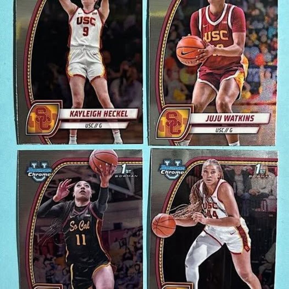 USC 4- JuJu +3 K's , Kiki Iriafen ,K.Heckel ,K .Smith  2025 Bowman U  Chrome